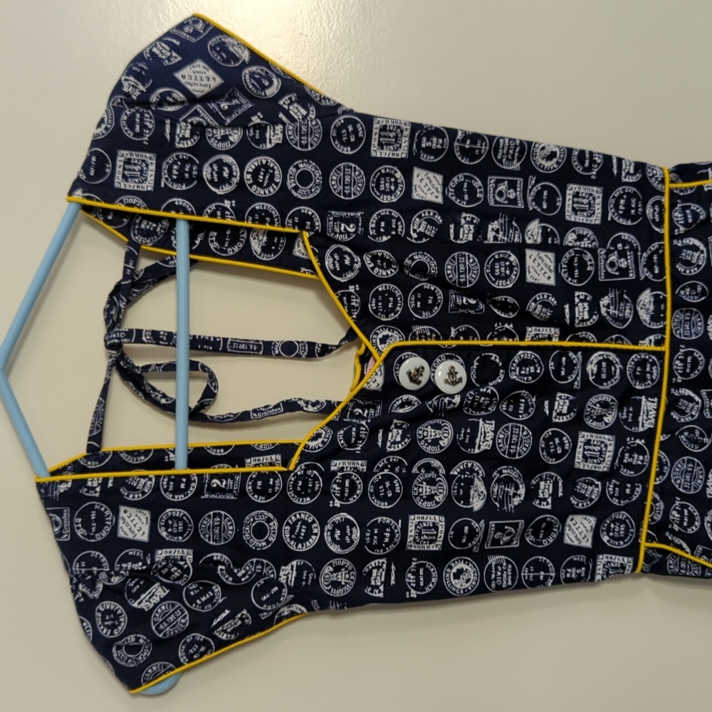 Modcloth Trollied Dolly Travel Navy Dress M